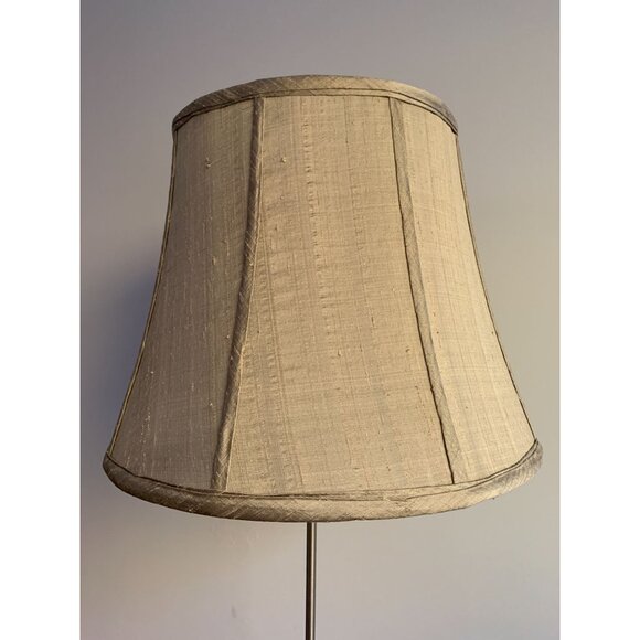 Vintage 1970's Natural Colored Raw Silk Bell Lampshade